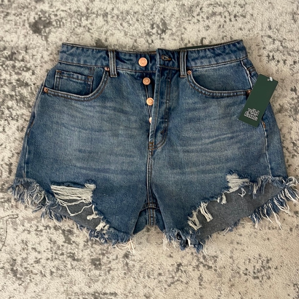 Denim cutoff shorts
